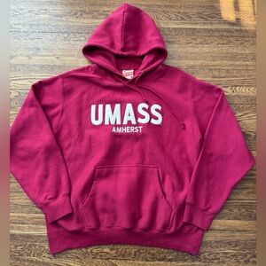 MV Sport Maroon Crewneck Sweatshirt with White UMASS Lettering